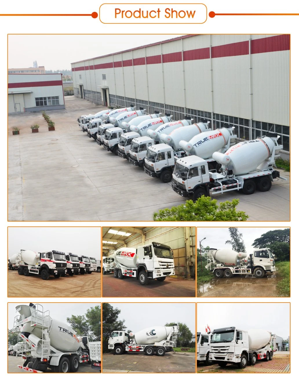 Factory Price 3m3-14m3 Concrete Truck Mixer for Construction Machinery From China